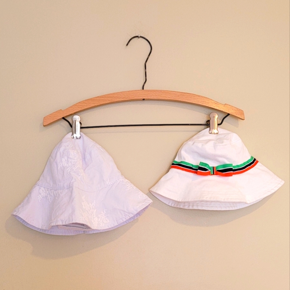 JANIE and JACK 2 summer hats size 6-12 months girl